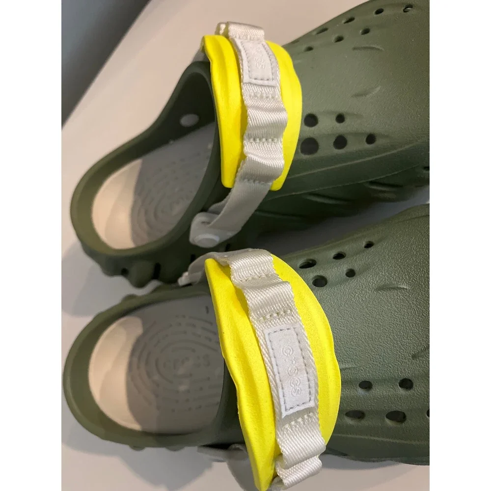 Crocs Echo Clog Green Tumbleweed Lime Yellow Mens 9 Womens 11 207937-2V0